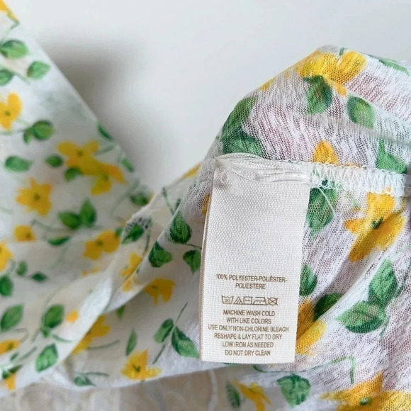 FREE PEOPLE FLORAL CROCHET BACK SLEEVELESS  TANK - Picture 7 of 11